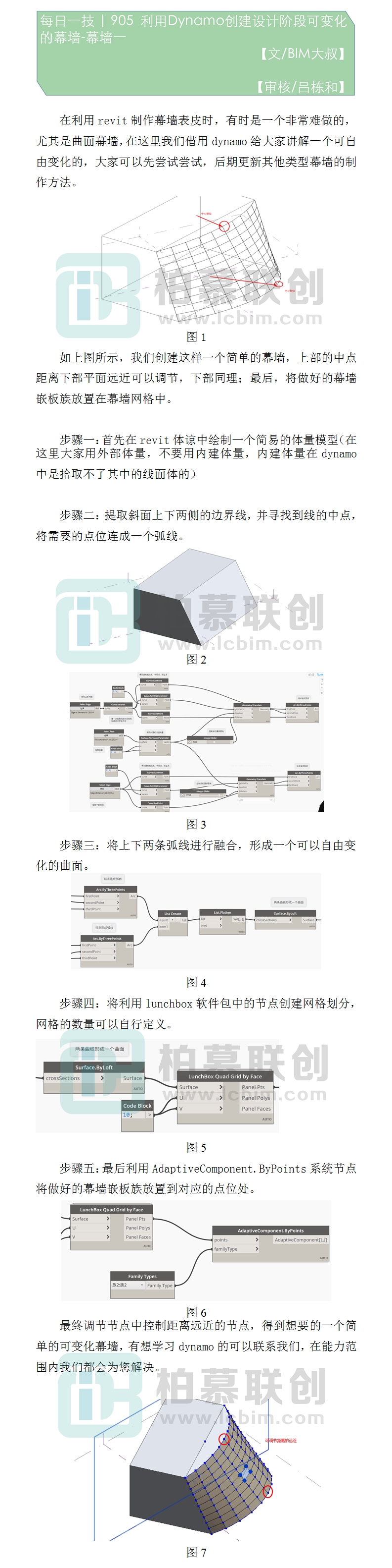 905  利用Dynamo創(chuàng)建設(shè)計(jì)階段可變化的幕墻-幕墻一.jpg