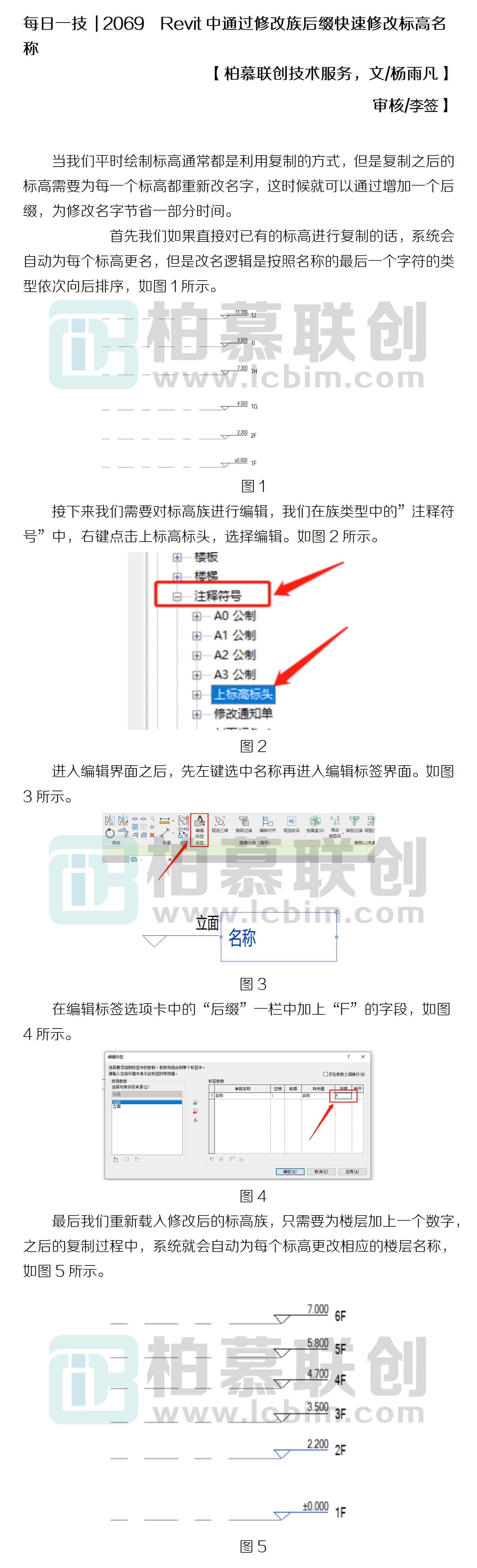 每日一技  2069  Revit中通過修改族后綴快速修改標高名稱.jpg
