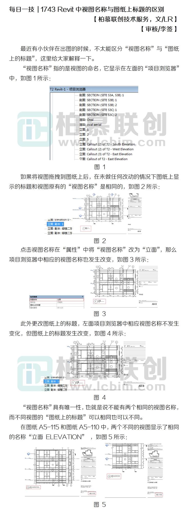 每日一技  1743 Revit中視圖名稱與圖紙上標(biāo)題的區(qū)別.jpg
