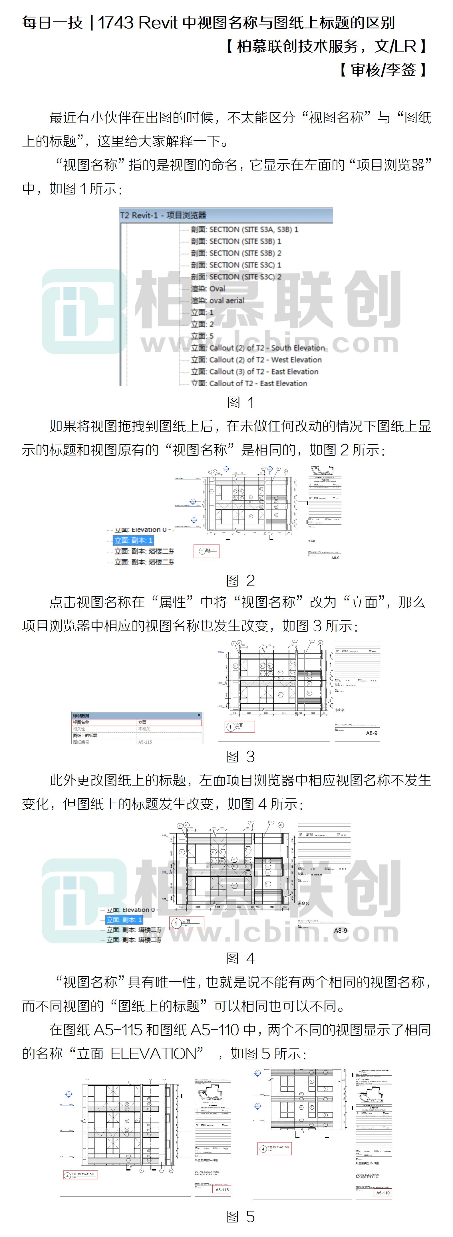 每日一技  1743 Revit中視圖名稱與圖紙上標(biāo)題的區(qū)別.jpg