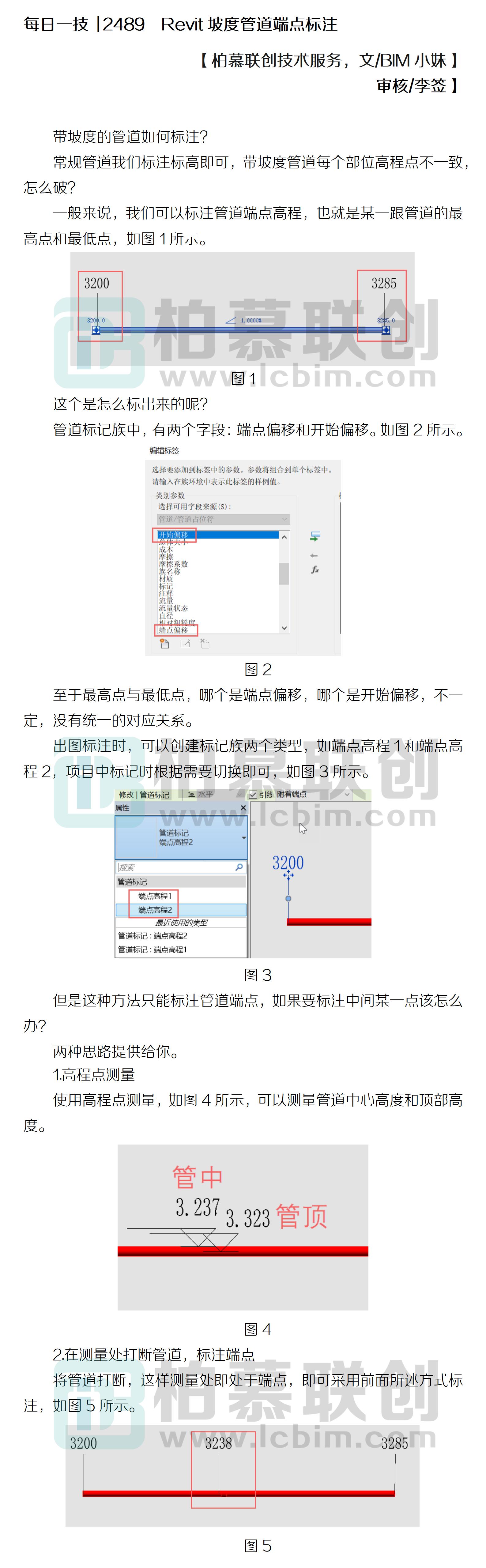 每日一技  2489  Revit坡度管道端點標(biāo)注.jpg