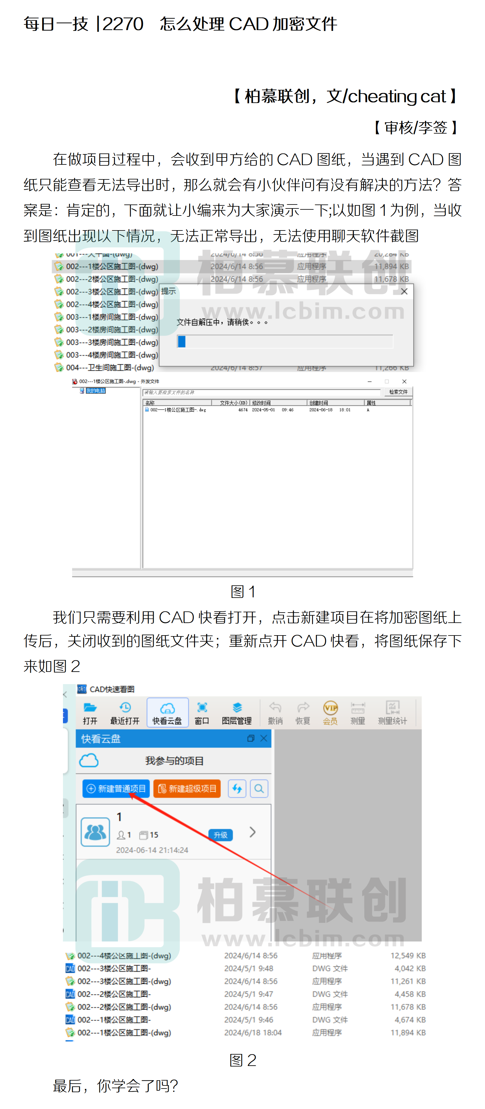 每日一技  2270  怎么處理CAD加密文件.png