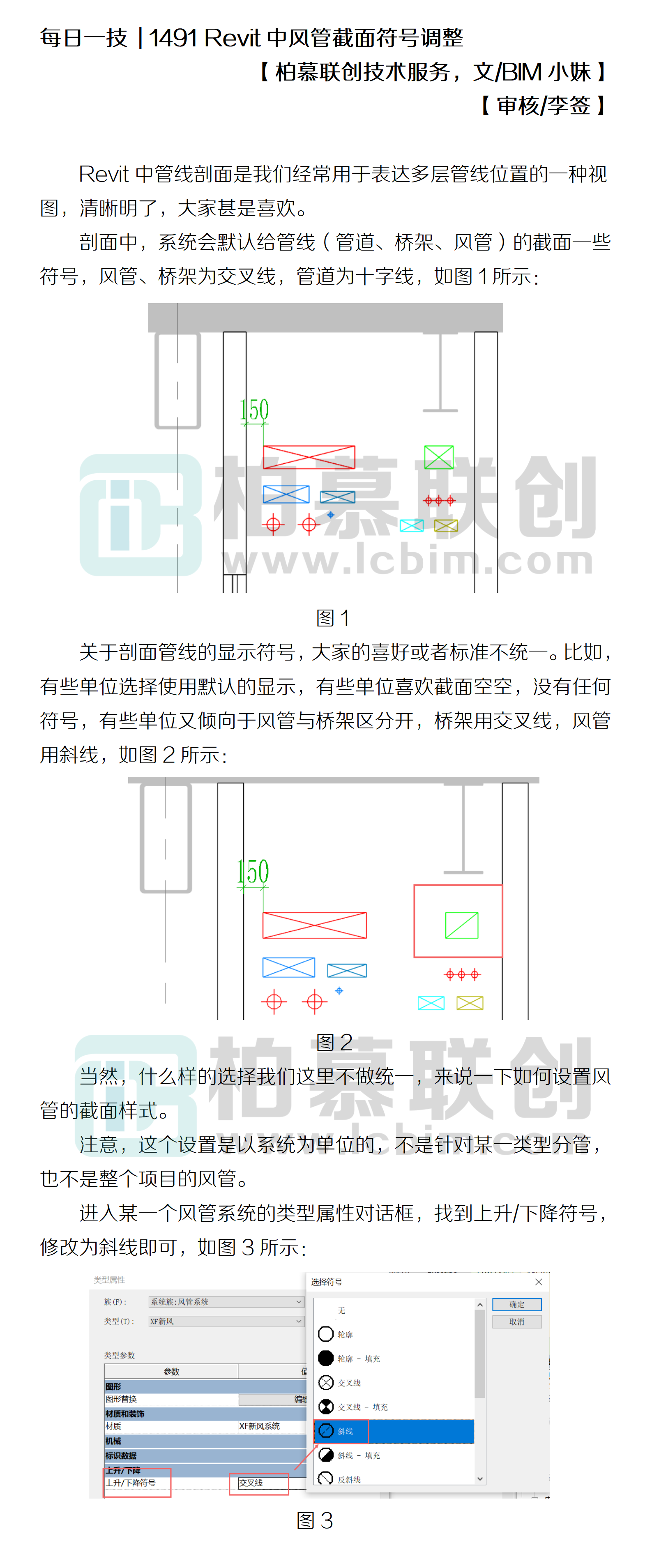 1491 Revit中風管截面符號調(diào)整.png