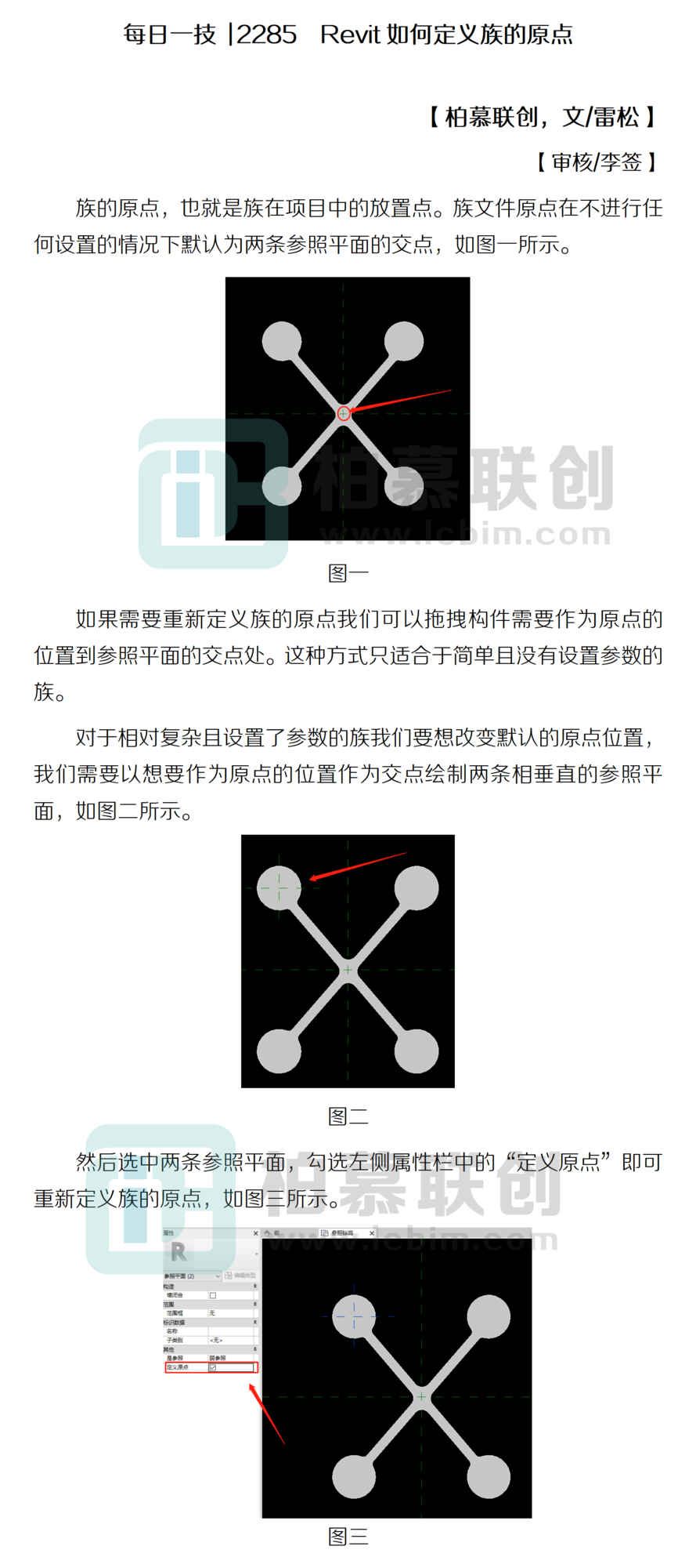每日一技  2285  Revit如何定義族的原點(diǎn).png