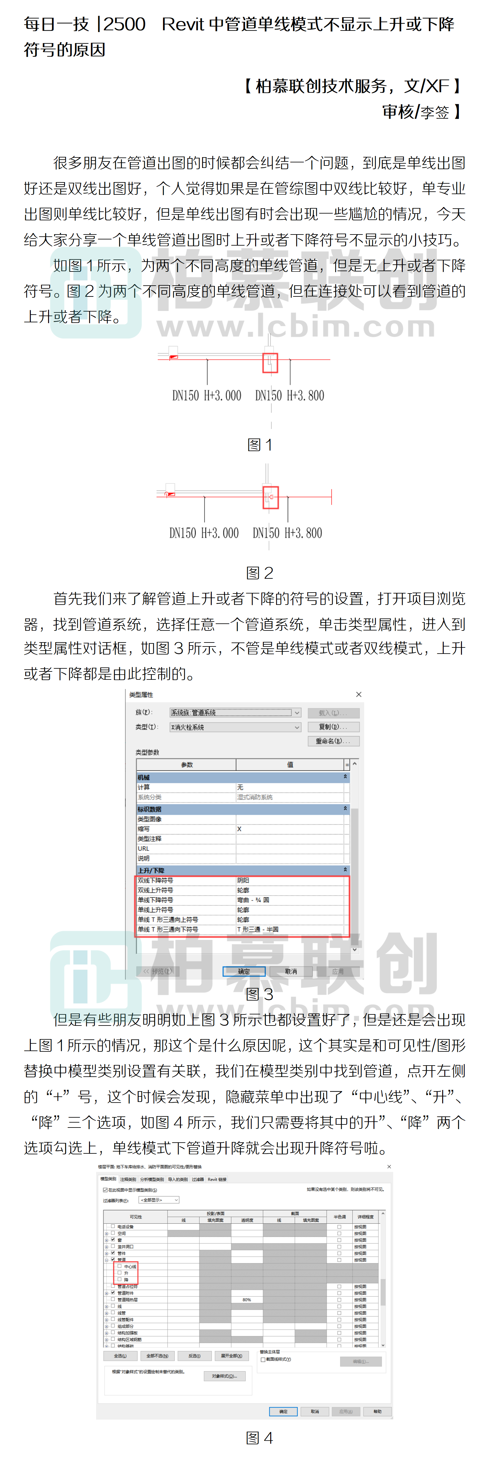 每日一技  2500  Revit中管道單線模式不顯示上升或下降符號的原因.png